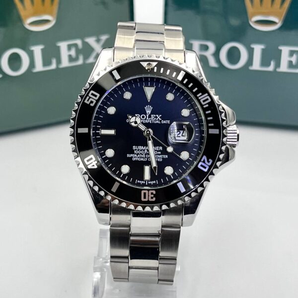 Relógio Rolex Submariner Prata/Preto nevoa linha Gold c/ caixa premium